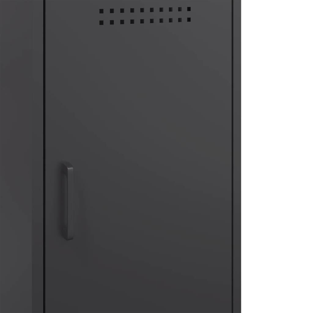 vidaXL Ντουλάπι Μαύρο 36 x 39 x 79 εκ. από Χάλυβα