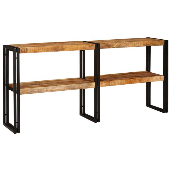 vidaXL Τραπέζι Κονσόλας 160x33x75 εκ Μασίφ Τραχύ Ξύλο Μάνγκο