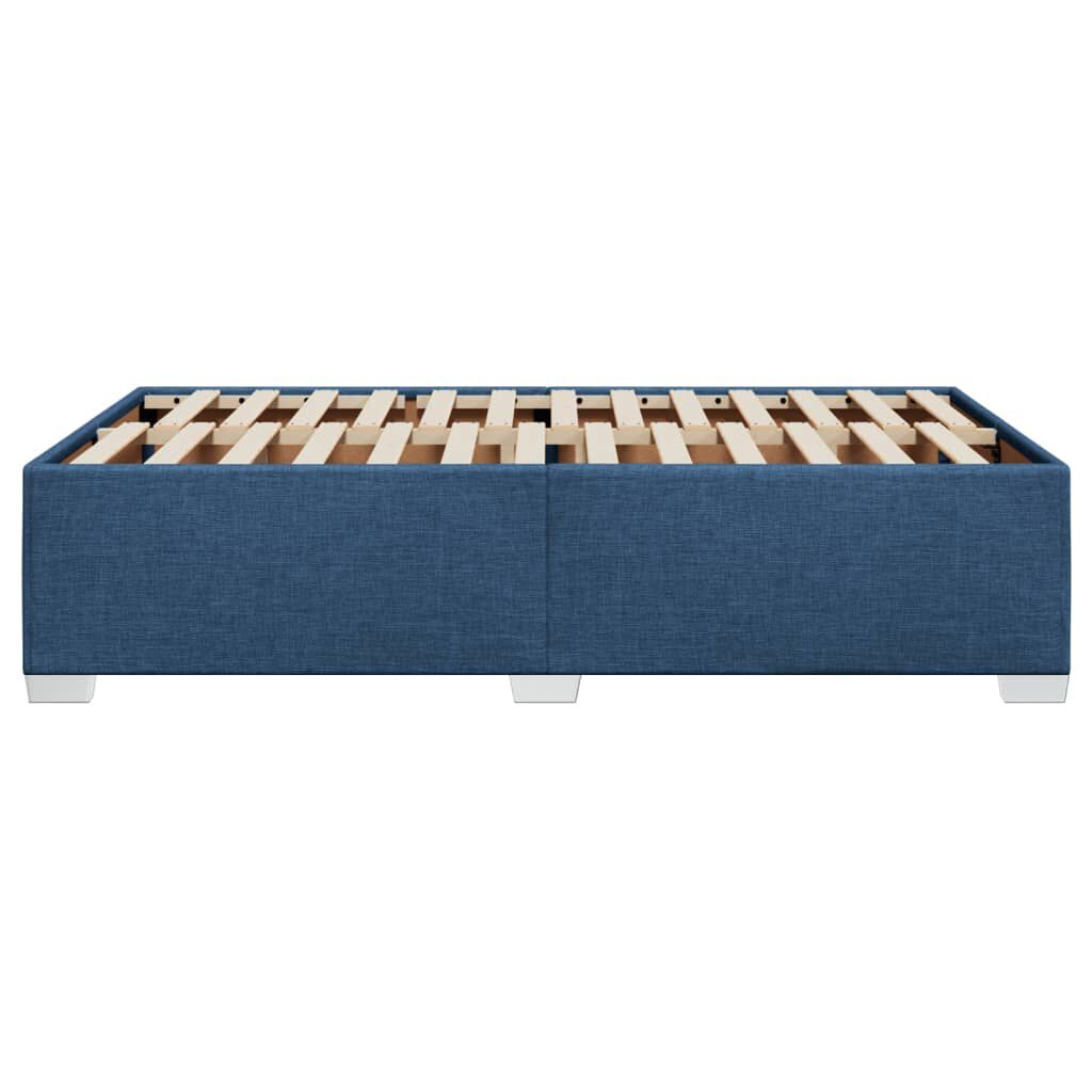 vidaXL Πλαίσιο Κρεβατιού χωρίς στρώμα Μπλε 120x190 εκ. Υφασμάτινο