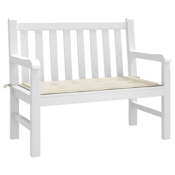 vidaXL Μαξιλάρι Πάγκου Κήπου Κρεμ 120x50x3 εκ. Ύφασμα Oxford
