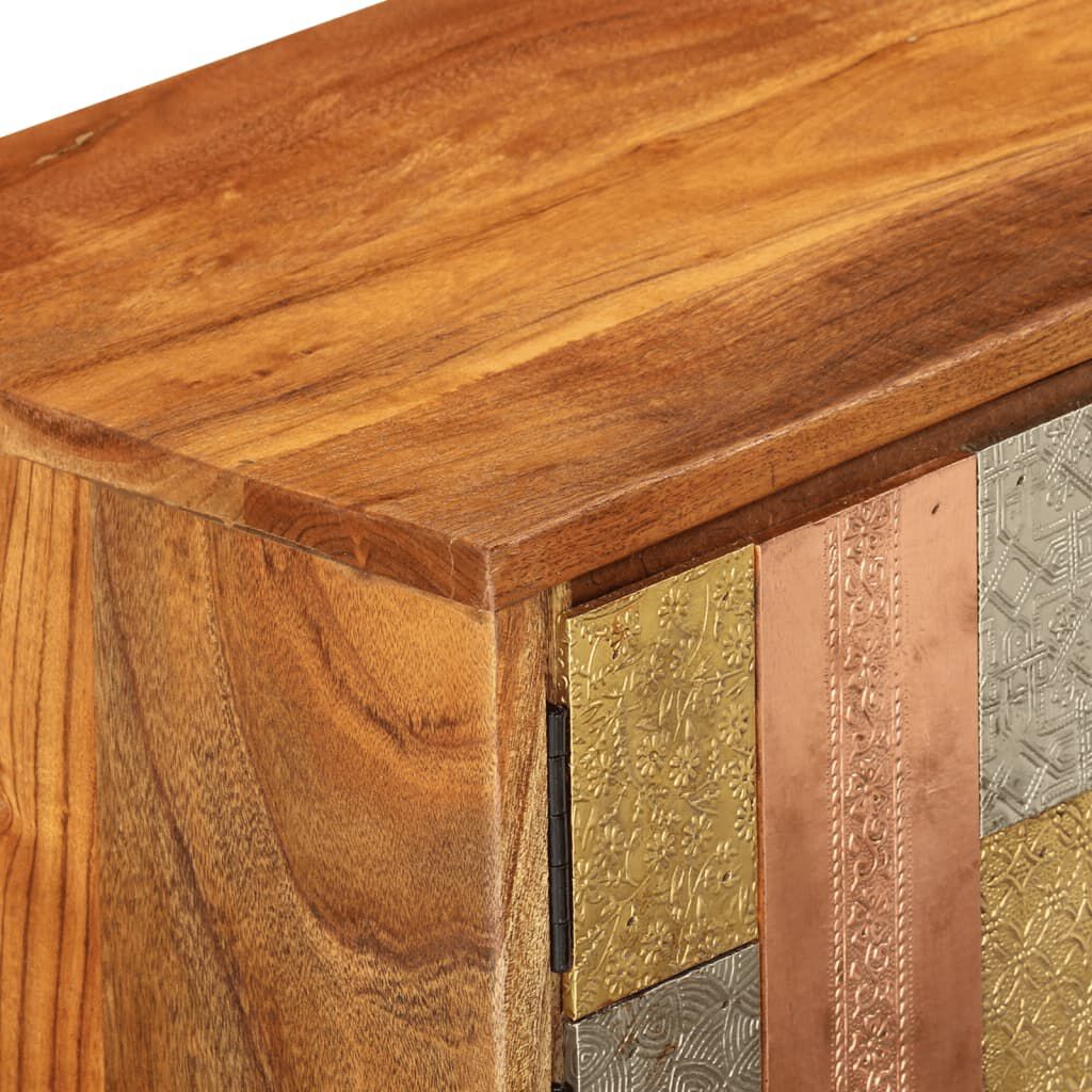 vidaXL Έπιπλο Τηλεόρασης με Πόρτες 112x30x40 εκ. Μασίφ Ακακία/Μέταλλο