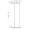 vidaXL Βάσεις Φυτών Καφέ Δρυς 33x33x100 εκ. Επεξεργασμένο Ξύλο