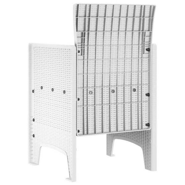vidaXL Καρέκλα Κήπου 2 pcs Λευκό 53 x 49 x 85 εκ. PP