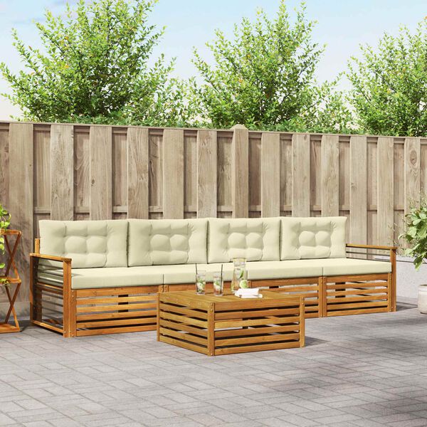 vidaXL &Sigma;&epsilon;&iota;&rho;ά &Kappa;&alpha;&nu;&alpha;&pi;έ &Epsilon;&xi;&omega;&tau;&epsilon;&rho;&iota;&kappa;&omicron;ύ &mu;&epsilon; &mu;&alpha;&xi;&iota;&lambda;ά&rho;&iota; 5 pcs &Phi;&upsilon;&sigma;&iota;&kappa;ό &kappa;&alpha;&iota; &Kappa;&rho;έ&mu;&alpha;