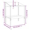 vidaXL Βάση Φυτών Ανθρακί 75,5 x 54,5 x 100 εκ. από Γαλβαν. Ατσάλι
