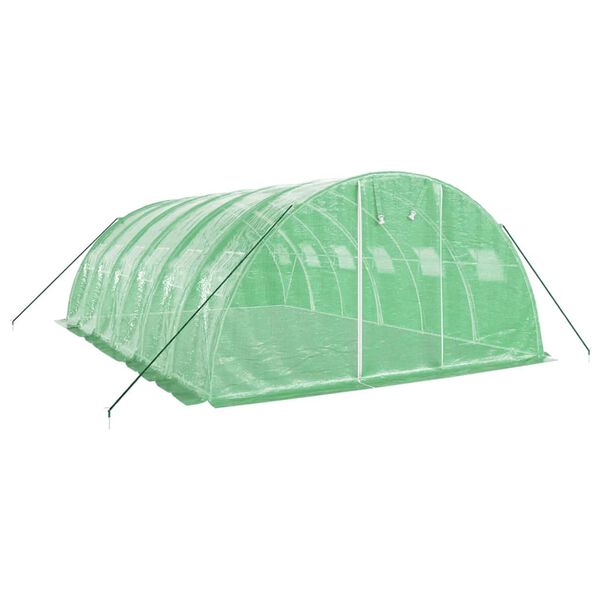 vidaXL Θερμοκήπιο Πράσινο 24 μ² 6 x 4 x 2 μ. με Ατσάλινο Πλαίσιο