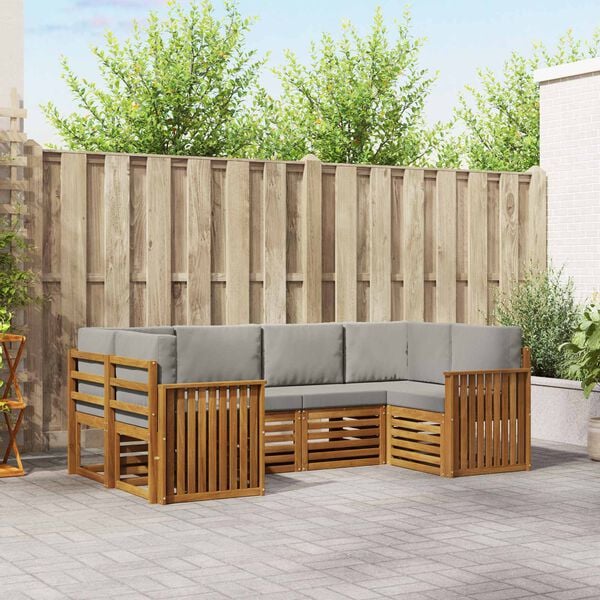 vidaXL &Sigma;&epsilon;&tau; &Kappa;&alpha;&nu;&alpha;&pi;έ 6 pcs &Phi;&upsilon;&sigma;&iota;&kappa;ό &kappa;&alpha;&iota; &Alpha;&nu;&omicron;&iota;&chi;&tau;ό &Gamma;&kappa;&rho;&iota; &Sigma;&tau;&epsilon;&rho;&epsilon;ό &Xi;ύ&lambda;&omicron; &Alpha;&kappa;&alpha;&kappa;ί&alpha;&sigmaf;