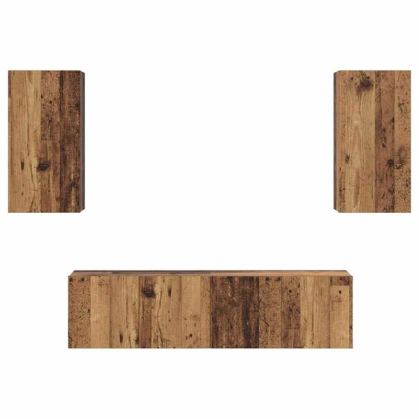 vidaXL Σετ επίπλου τηλεόρασης 4 pcs Παλαιό ξύλο 60 x 30 x 30 cm