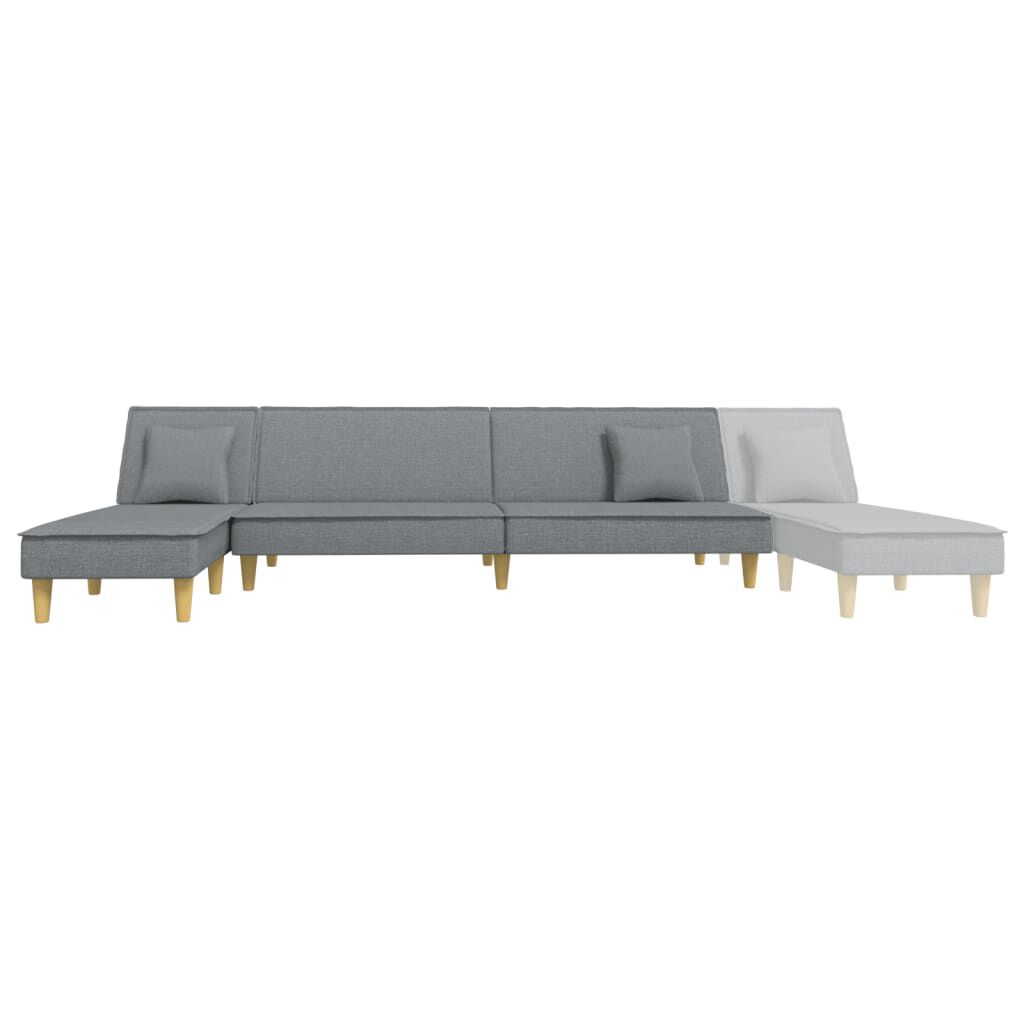 vidaXL Καναπές Κρεβάτι Γωνιακός Αν. Γκρι 255x140x70 εκ. Υφασμάτινος