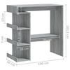 vidaXL Τραπέζι Μπαρ με Ράφια Γκρι Sonoma 100x50x101,5 εκ.