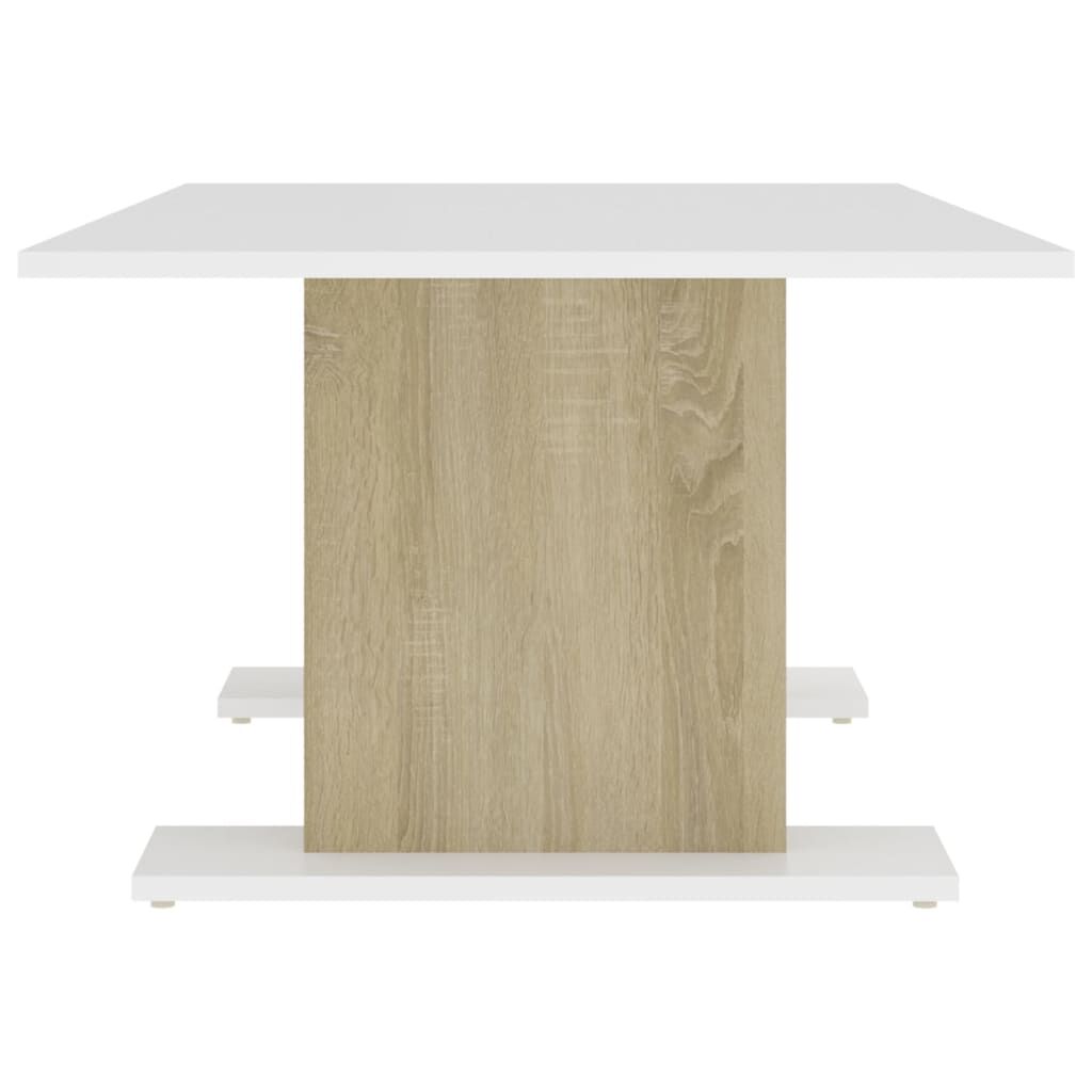 vidaXL Τραπεζάκι Σαλονιού Λευκό/Sonoma Δρυς 103,5x60x40 εκ Μοριοσανίδα