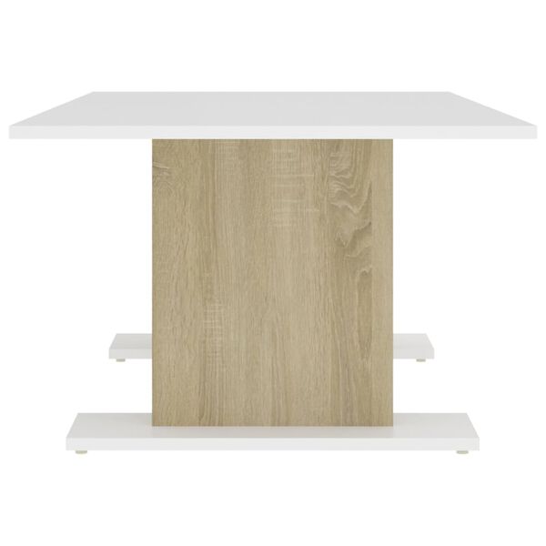 vidaXL Τραπεζάκι Σαλονιού Λευκό/Sonoma Δρυς 103,5x60x40 εκ Μοριοσανίδα