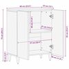 vidaXL Πλαϊνό γραφείο με ράφι Λευκό 60 x 33 x 75 cm Μασίφ ξύλο μάνγκο