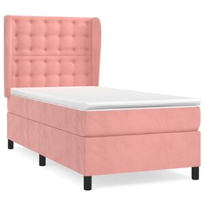 vidaXL &Kappa;&rho;&epsilon;&beta;ά&tau;&iota; Boxspring &mu;&epsilon; &Sigma;&tau;&rho;ώ&mu;&alpha; &Rho;&omicron;&zeta; 90x190 &epsilon;&kappa;. &Beta;&epsilon;&lambda;&omicron;ύ&delta;&iota;&nu;&omicron;