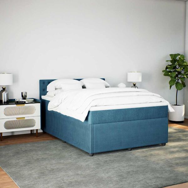 vidaXL &Kappa;&rho;&epsilon;&beta;ά&tau;&iota; Boxspring &mu;&epsilon; &Sigma;&tau;&rho;ώ&mu;&alpha; &Mu;&pi;&lambda;&epsilon; 160x200 &epsilon;&kappa;. &Beta;&epsilon;&lambda;&omicron;ύ&delta;&iota;&nu;&omicron;
