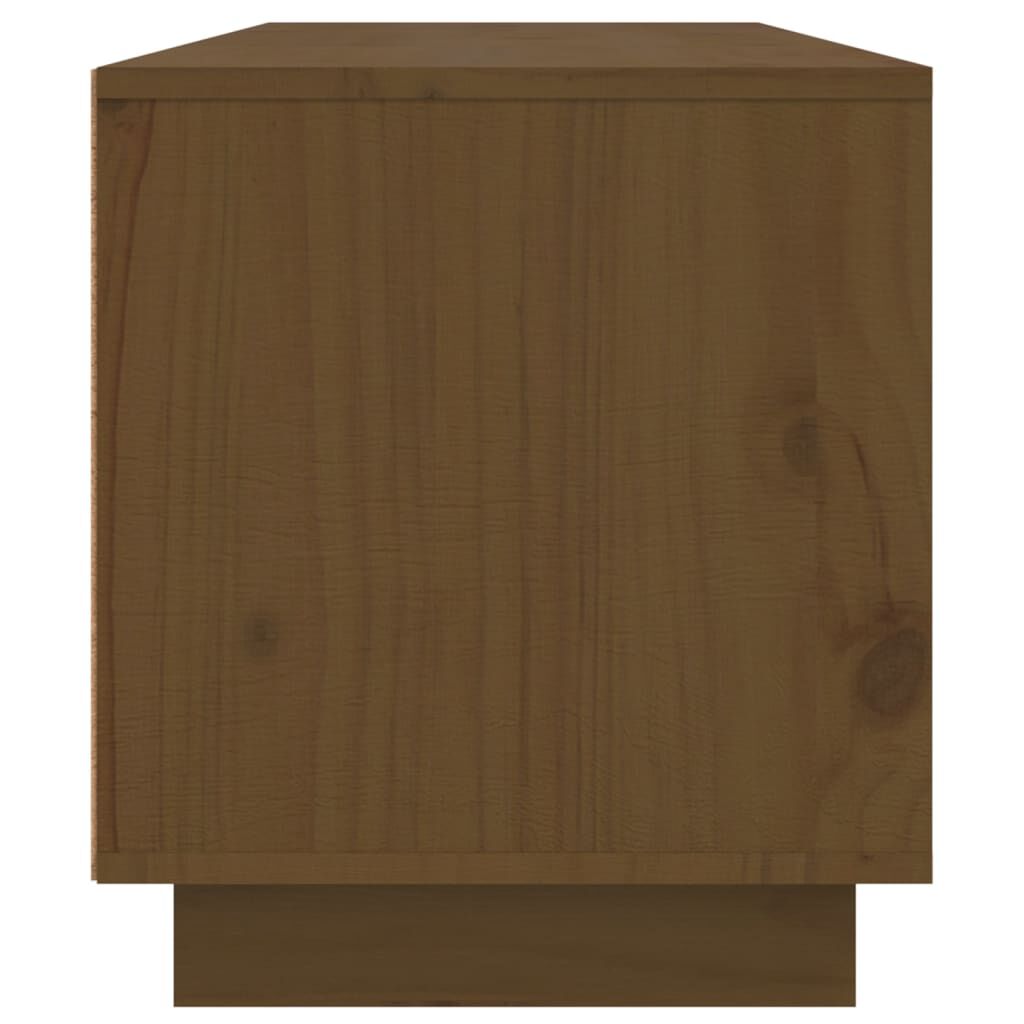 vidaXL Έπιπλο Τηλεόρασης Καφέ Μελί 140x35x40 εκ. από Μασίφ Ξύλο Πεύκου