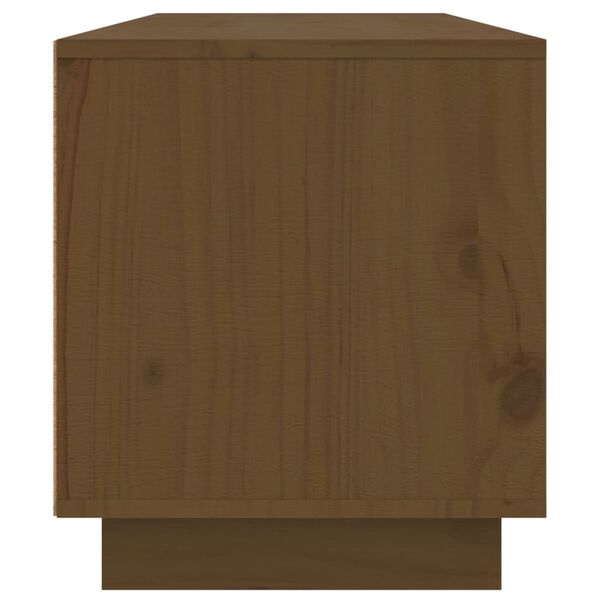 vidaXL Έπιπλο Τηλεόρασης Καφέ Μελί 140x35x40 εκ. από Μασίφ Ξύλο Πεύκου