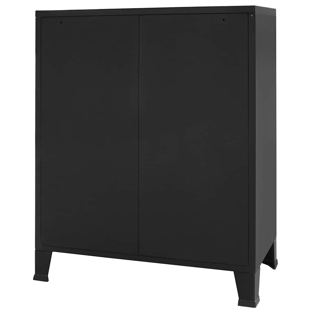vidaXL Συρταριέρα με Βιομηχανικό Στιλ Μαύρη 78 x 40 x 93 εκ. Μεταλλική