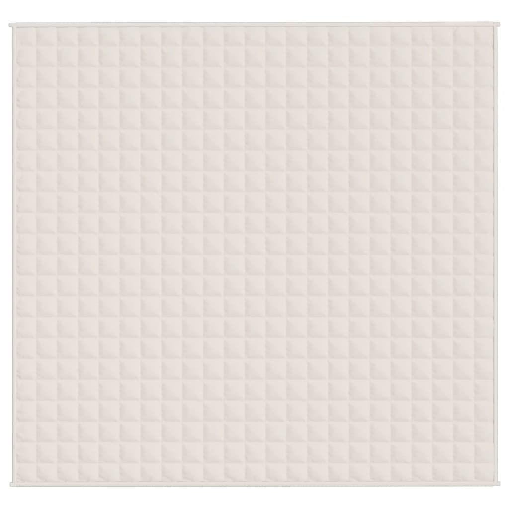 vidaXL Κουβέρτα Βαρύτητας Ανοιχτό Κρεμ 220 x 235 εκ. 15 κ. Υφασμάτινη