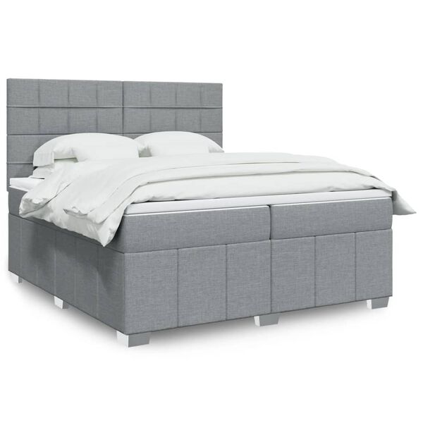 vidaXL &Kappa;&rho;&epsilon;&beta;ά&tau;&iota; Boxspring &mu;&epsilon; &Sigma;&tau;&rho;ώ&mu;&alpha; &Alpha;&nu;&omicron;&iota;&chi;&tau;ό &Gamma;&kappa;&rho;&iota; 200x200 &epsilon;&kappa;. &Upsilon;&phi;&alpha;&sigma;&mu;ά&tau;&iota;&nu;&omicron;