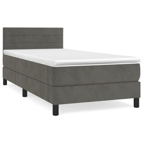 vidaXL &Kappa;&rho;&epsilon;&beta;ά&tau;&iota; Boxspring &mu;&epsilon; &Sigma;&tau;&rho;ώ&mu;&alpha; &Sigma;&kappa;&omicron;ύ&rho;&omicron; &Gamma;&kappa;&rho;&iota; 100x200 &epsilon;&kappa;. &Beta;&epsilon;&lambda;&omicron;ύ&delta;&iota;&nu;&omicron;
