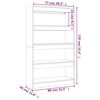 vidaXL Βιβλιοθήκη/Διαχωρ. Χώρου Γκρι Sonoma 80x30x135 εκ Επεξεργ. Ξύλο