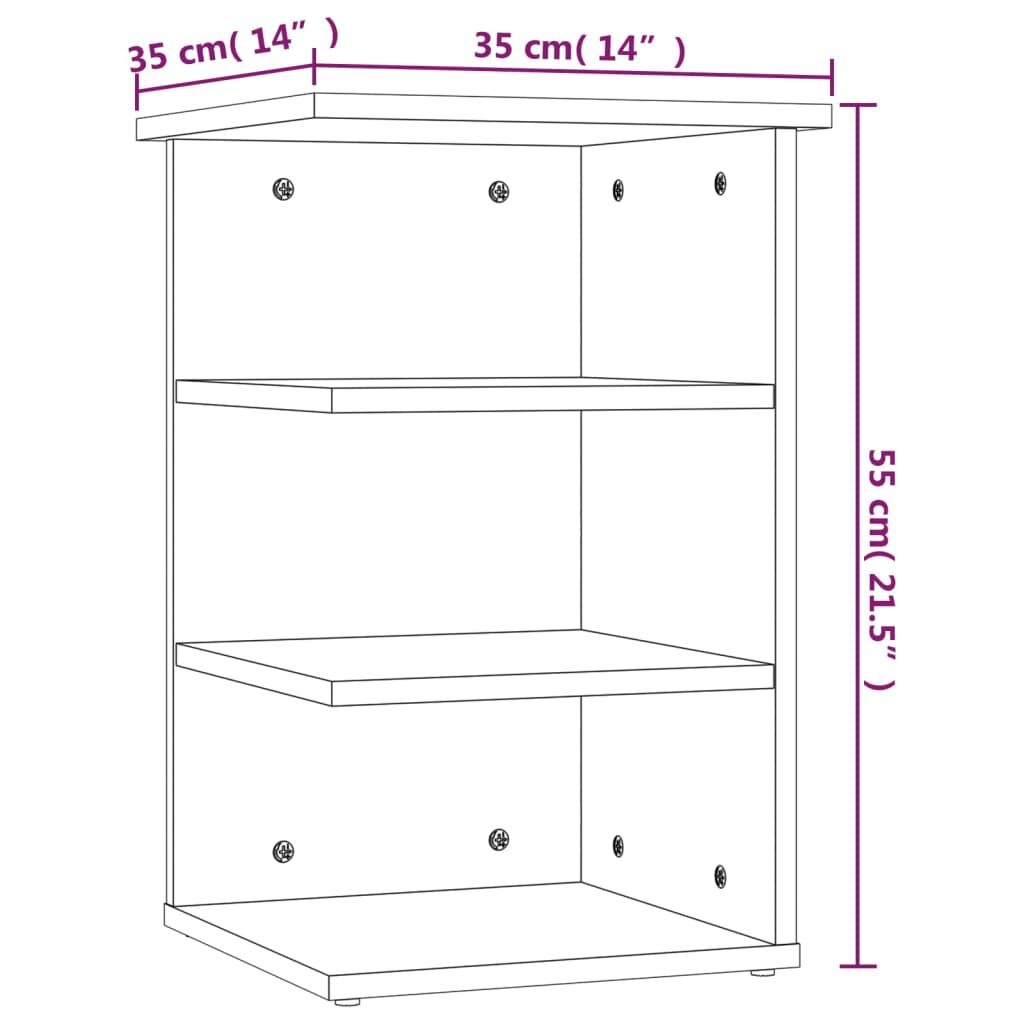vidaXL Βοηθητικό Ντουλάπι Γκρι Σκυρ. 35 x 35 x 55 εκ. από Επεξ. Ξύλο