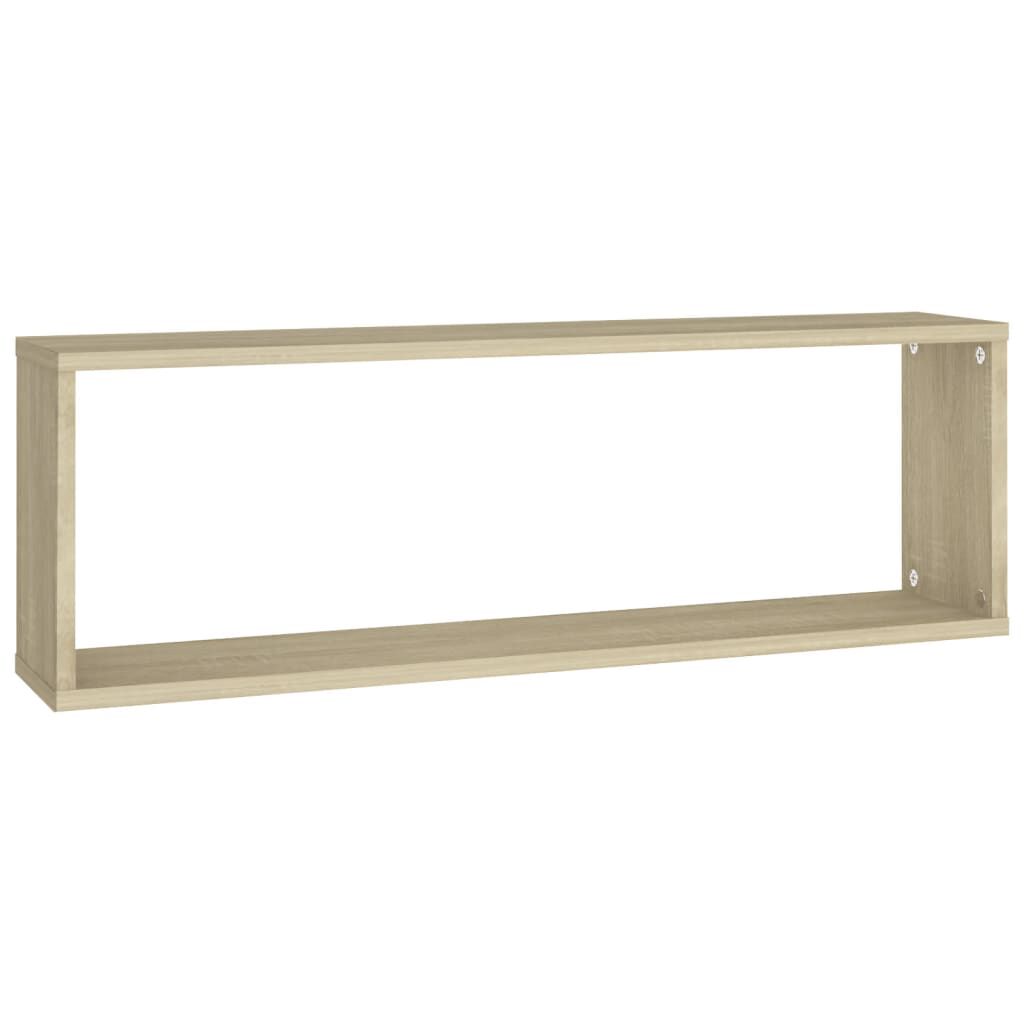 vidaXL Ράφια Κύβοι Τοίχου 2 τεμ. Sonoma Δρυς 80x15x26,5εκ. Επεξ. Ξύλο