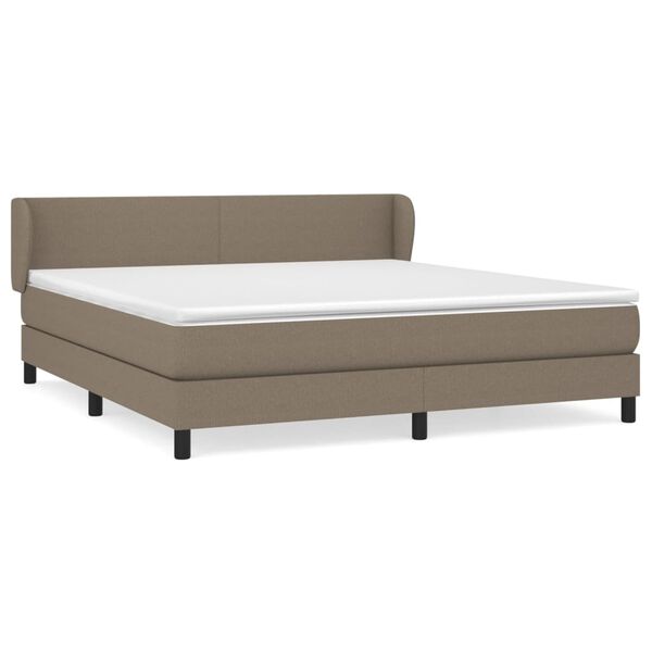vidaXL &Kappa;&rho;&epsilon;&beta;ά&tau;&iota; Boxspring &mu;&epsilon; &Sigma;&tau;&rho;ώ&mu;&alpha; Taupe 180x200 &epsilon;&kappa;. &Upsilon;&phi;&alpha;&sigma;&mu;ά&tau;&iota;&nu;&omicron;