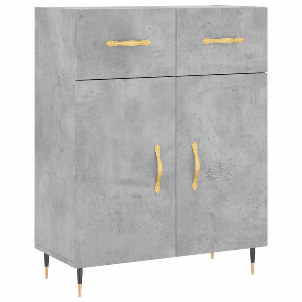 vidaXL Ντουλάπι Γκρι Σκυροδέματος 69,5x34x180 εκ. Επεξεργασμένο Ξύλο