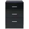 vidaXL Κομοδίνα 2 τεμ. Γυαλιστερό Μαύρο 38x35x56 εκ. από Μοριοσανίδα