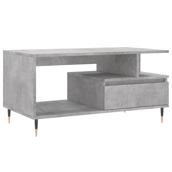 vidaXL Τραπεζάκι Σαλονιού Γκρι Σκυρ. 90x49x45 εκ. Επεξεργασμένο Ξύλο