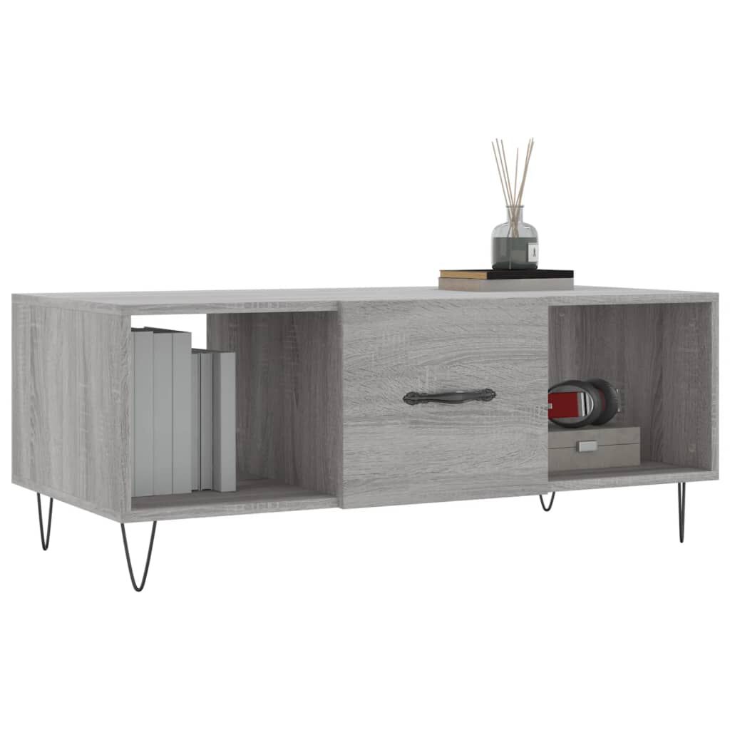 vidaXL Τραπεζάκι Σαλονιού Γκρι Sonoma 102x50x40 εκ. Επεξεργασμένο Ξύλο