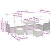 vidaXL Σετ Καναπέ Κήπου 9 pcs Μπεζ συνθετικό ρατάν