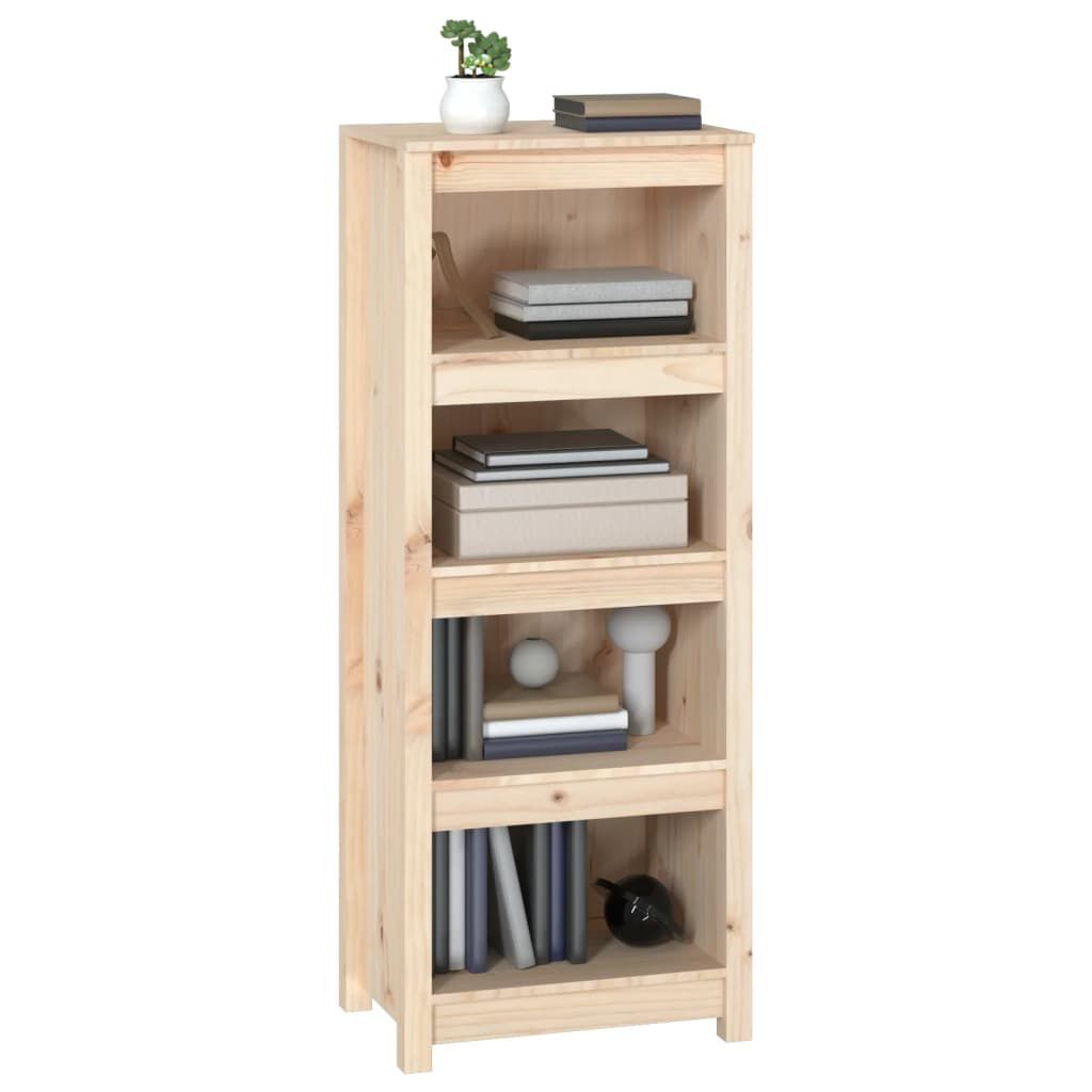 vidaXL Βιβλιοθήκη 50 x 35 x 125,5 εκ. από Μασίφ Ξύλο Πεύκου