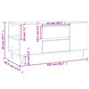 vidaXL Τραπεζάκι Σαλονιού Καπνιστή Δρυς 102x44,5x50 εκ. Επεξεργ. Ξύλο