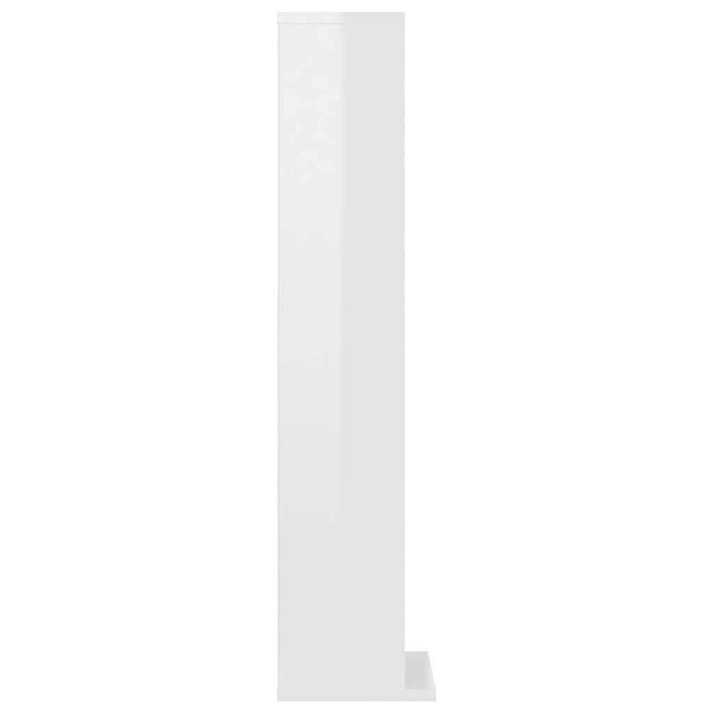 vidaXL Έπιπλο για CD Γυαλιστερό Λευκό 21x20x88 εκ. Επεξεργασμένο Ξύλο
