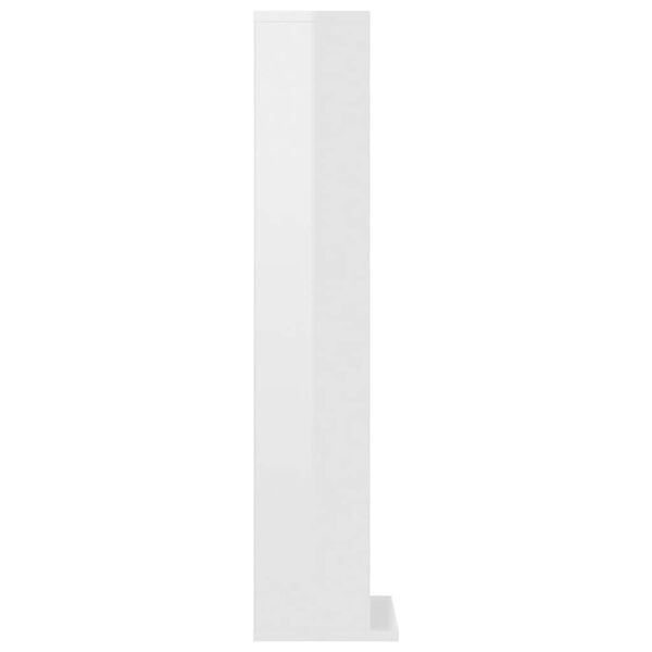 vidaXL Έπιπλο για CD Γυαλιστερό Λευκό 21x20x88 εκ. Επεξεργασμένο Ξύλο