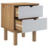 vidaXL Κομοδίνο OTTA Καφέ / Λευκό 45x39x57 εκ. από Μασίφ Ξύλο Πεύκου