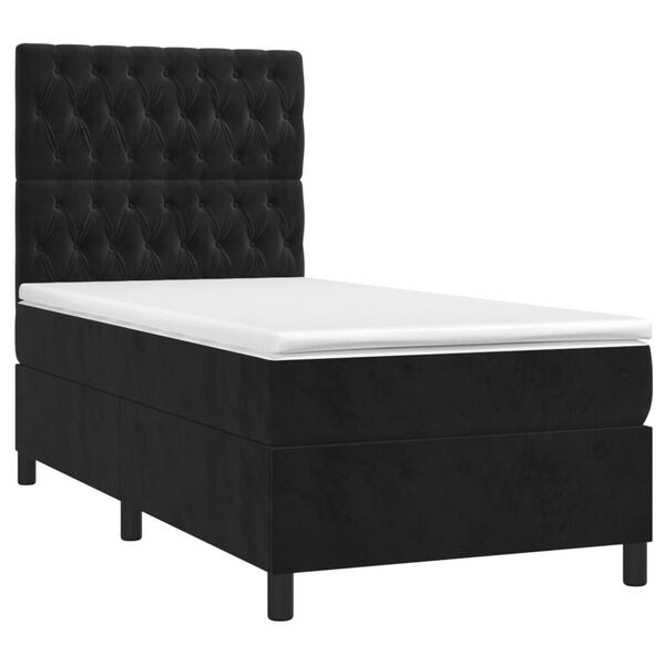 vidaXL &Kappa;&rho;&epsilon;&beta;ά&tau;&iota; Boxspring &mu;&epsilon; &Sigma;&tau;&rho;ώ&mu;&alpha; &Mu;&alpha;ύ&rho;&omicron; 80 x 200 &epsilon;&kappa;. &Beta;&epsilon;&lambda;&omicron;ύ&delta;&iota;&nu;&omicron;