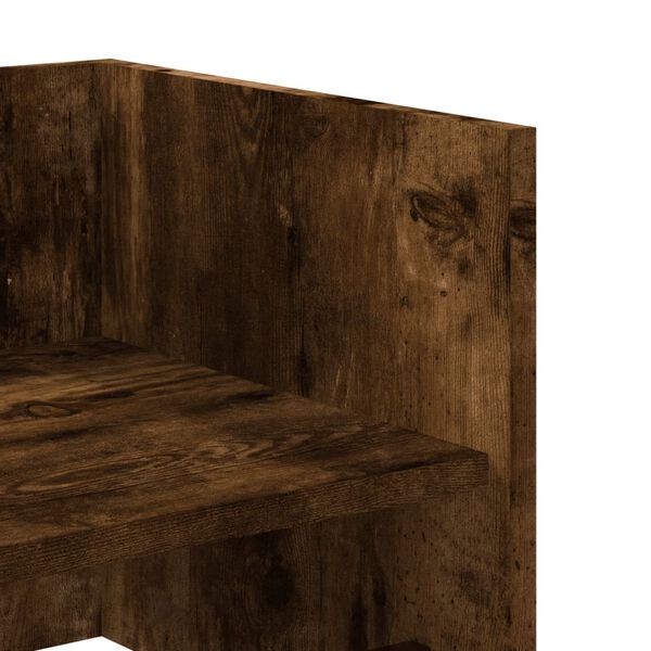 vidaXL Ραφιέρα Τοίχου Καπνιστή Δρυς 100x35x30,5 εκ. Επεξεργασμένο Ξύλο