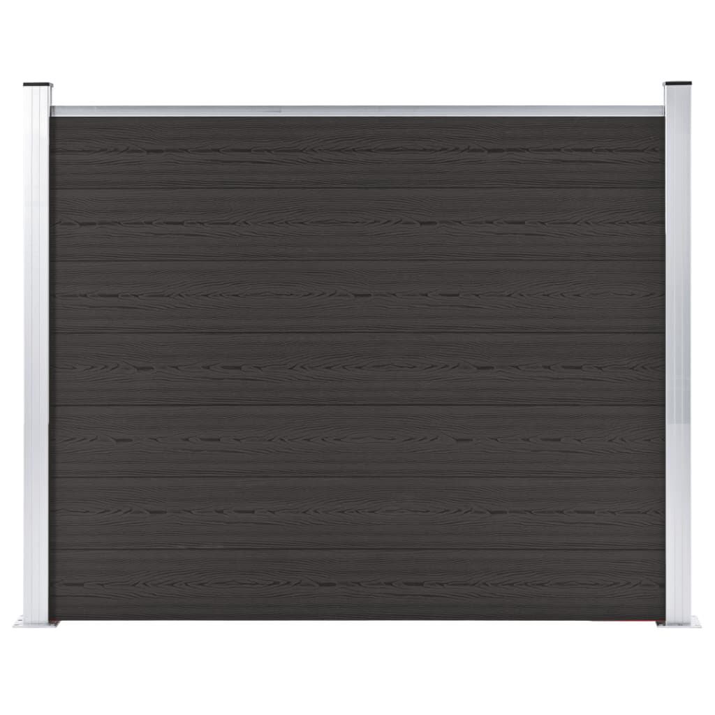 vidaXL Πάνελ Περίφραξης Μαύρο 180 x 146 εκ. από WPC