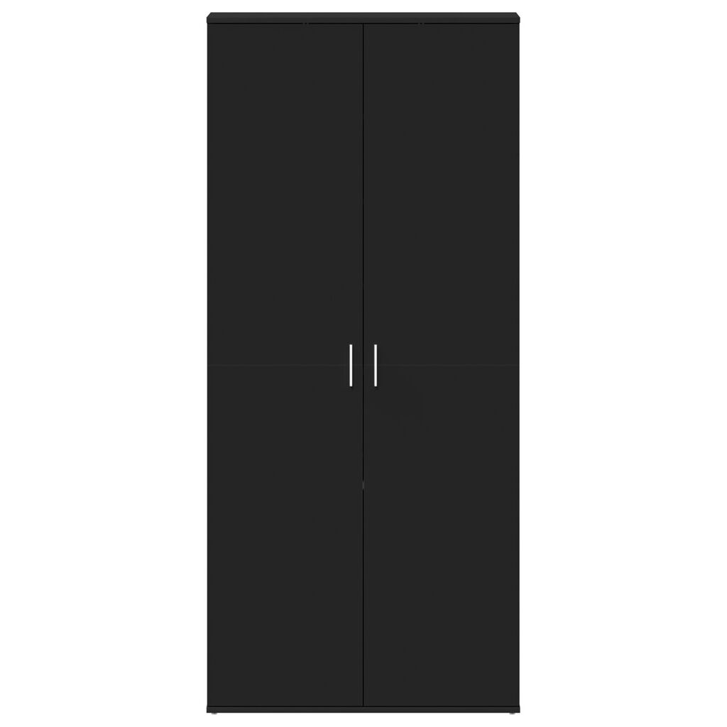 vidaXL Ντουλάπα Παπουτσιών Μαύρη 80x39x180 εκ. Επεξεργασμένο Ξύλο