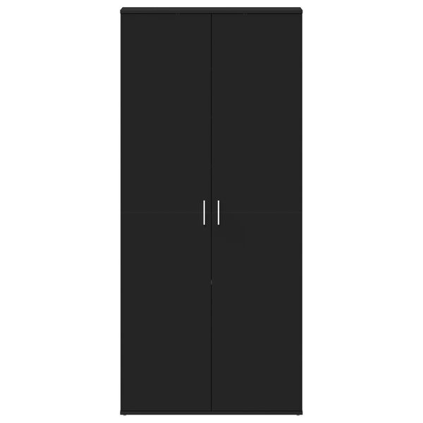 vidaXL Ντουλάπα Παπουτσιών Μαύρη 80x39x180 εκ. Επεξεργασμένο Ξύλο