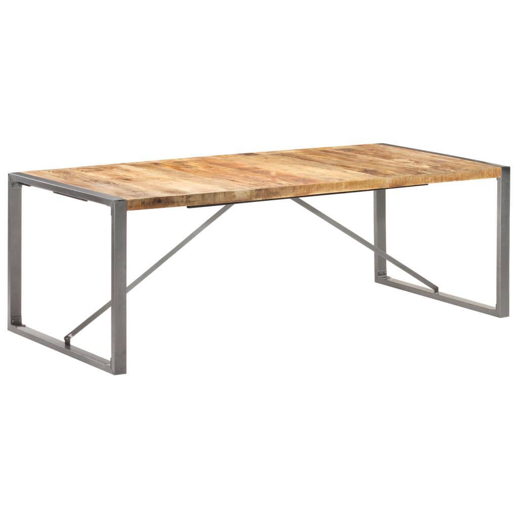 vidaXL Τραπεζαρία 220 x 100 x 75 εκ. από Μασίφ Ακατέργαστο Ξύλο Μάνγκο