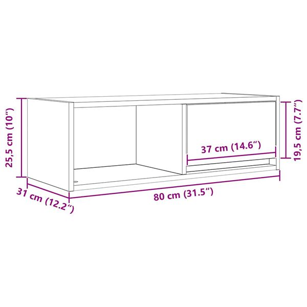 vidaXL Έπιπλα Τηλεόρασης 2 τεμ. 80x31x25,5 εκ. Επεξεργασμένο Ξύλο
