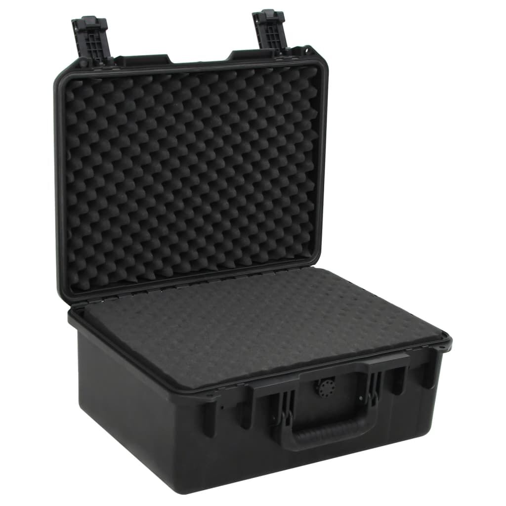vidaXL Θήκη Πτήσης Φορητή Μαύρη 49x38x23 εκ. από Πολυπροπυλένιο