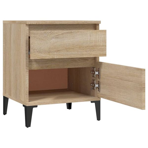 vidaXL Κομοδίνα 2 τεμ. Sonoma Δρυς 40 x 35 x 50 εκ.