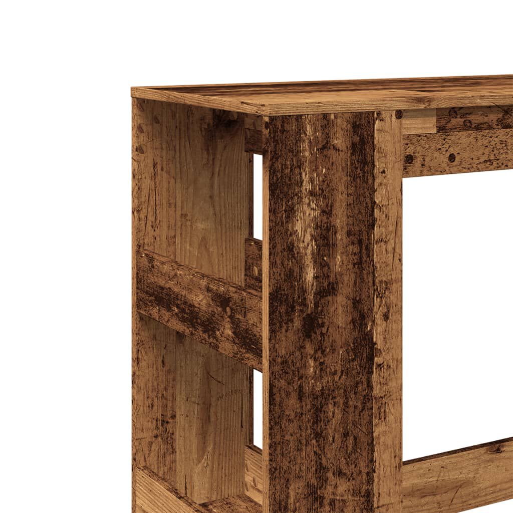 vidaXL Τραπέζι Μπαρ με Ράγες 90x40x103,5 εκ. Επεξεργ. Ξύλο