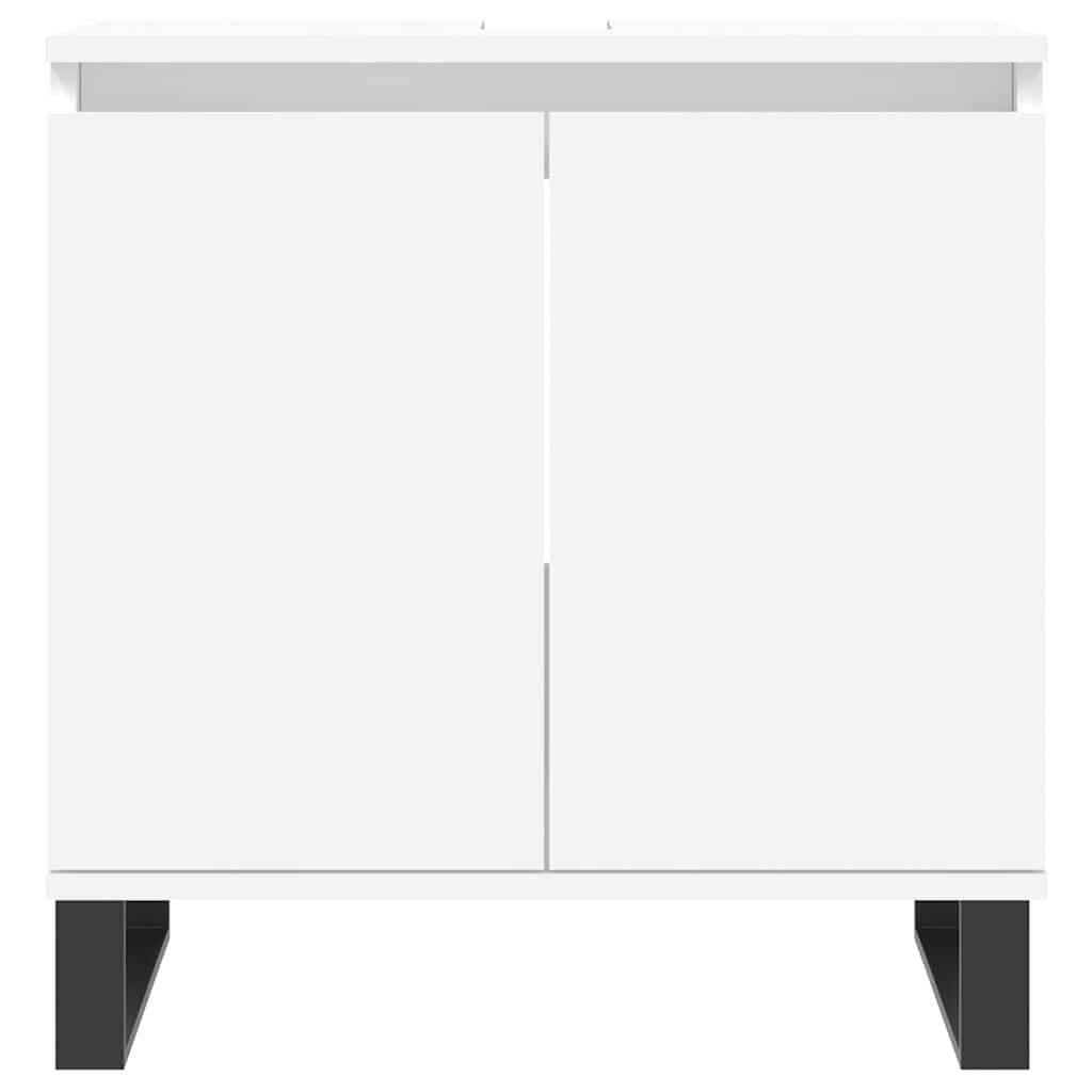vidaXL Ντουλάπι Μπάνιου Λευκό 58 x 33 x 60 εκ. από Επεξεργασμένο Ξύλο